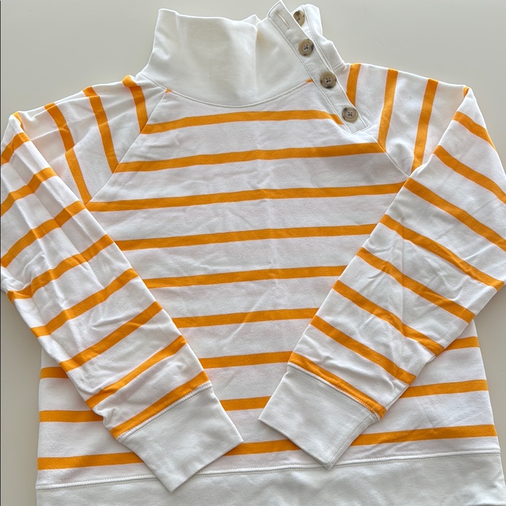 J.Crew Cotton Shirt - Orange and White